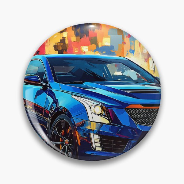 Artikelvorschau, Pop-Art-blaues Cadillac ATS-V Coupé – Mutige und elektrisierende Automobilkunst VII entworfen und verkauft von AutoPopStudio.