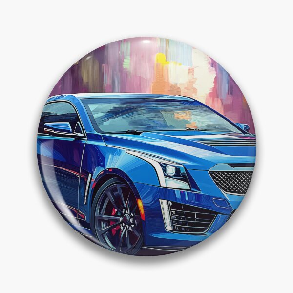 Artikelvorschau, Pop-Art-blaues Cadillac ATS-V Coupé – Mutige und elektrisierende Automobilkunst VIII entworfen und verkauft von AutoPopStudio.