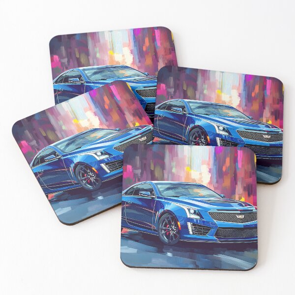 Item preview, Pop Art Blue Cadillac ATS-V Coupe – Bold & Electrifying Automotive Art VIII designed and sold by AutoPopStudio.