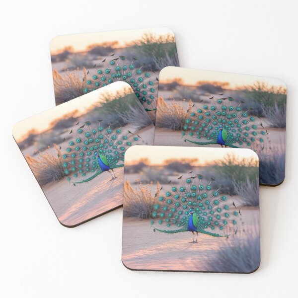 Item preview,   Majestic Peacock Displaying Vibrant Feathers in Scrublands designed and sold by AnimalAirtistry.