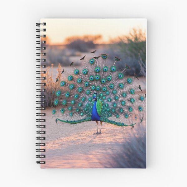 Item preview,   Majestic Peacock Displaying Vibrant Feathers in Scrublands designed and sold by AnimalAirtistry.