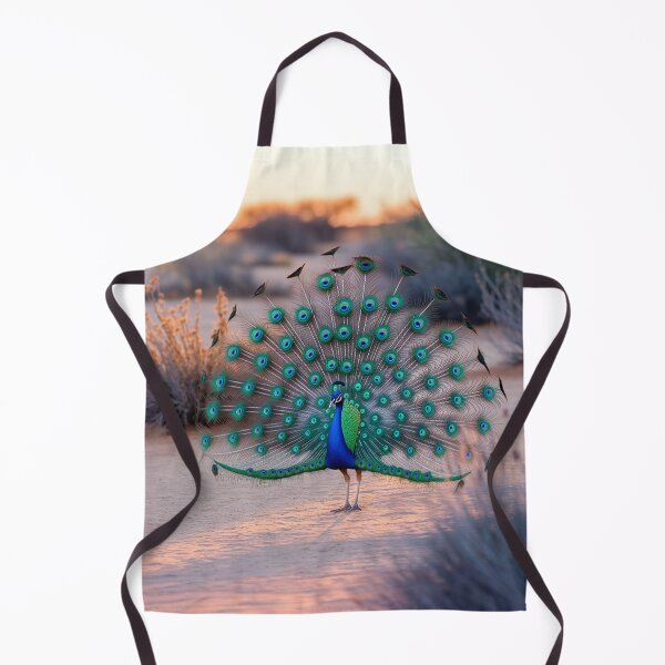 Item preview,   Majestic Peacock Displaying Vibrant Feathers in Scrublands designed and sold by AnimalAirtistry.