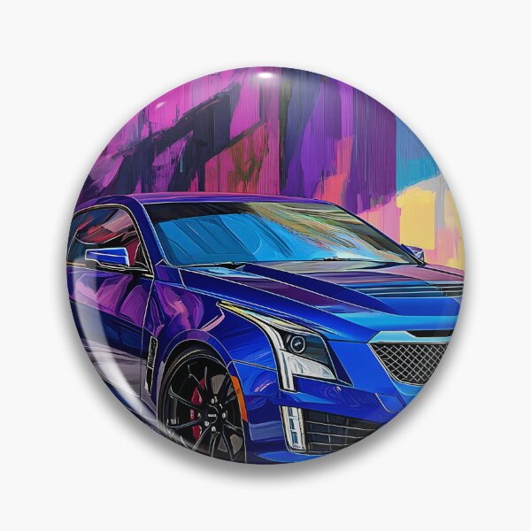 Artikelvorschau, Pop-Art-blaues Cadillac ATS-V Coupé – Mutige und elektrisierende Automobilkunst IX entworfen und verkauft von AutoPopStudio.