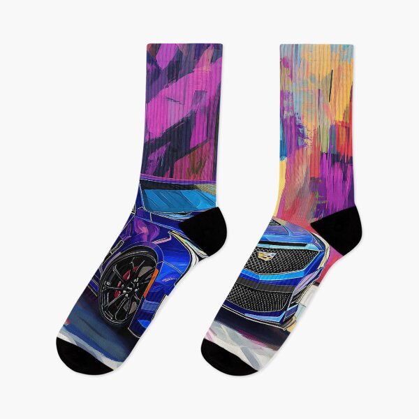 Item preview, Pop Art Blue Cadillac ATS-V Coupe – Bold & Electrifying Automotive Art IX designed and sold by AutoPopStudio.