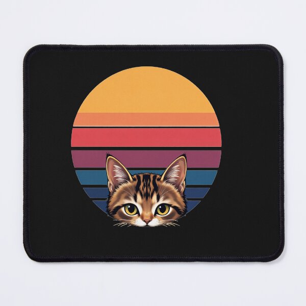 Item preview, Retro Cat Sunset - Vintage Aesthetic Feline Design designed and sold by latelierdechris.