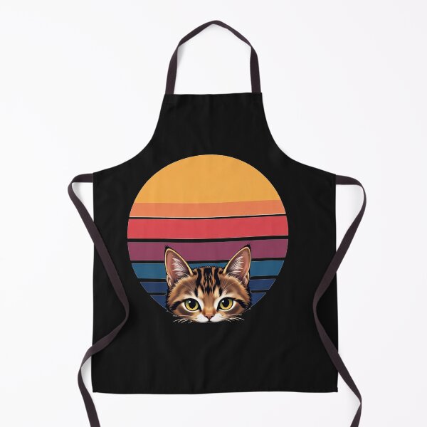 Item preview, Retro Cat Sunset - Vintage Aesthetic Feline Design designed and sold by latelierdechris.