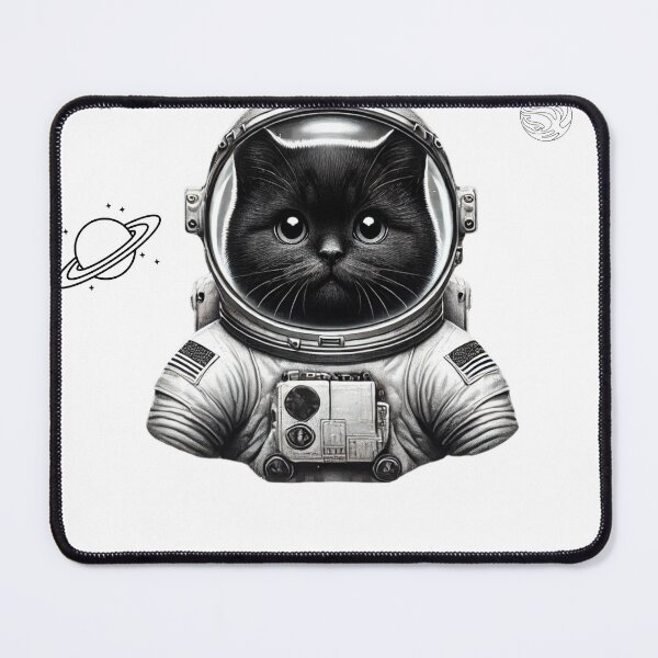 Item preview, Cute Black Cat Astronaut – Funny Space Cat Design for T-Shirts, Stickers, and Galaxy Gifts designed and sold by teetomorrow83.