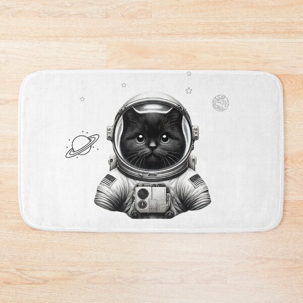 Item preview, Cute Black Cat Astronaut – Funny Space Cat Design for T-Shirts, Stickers, and Galaxy Gifts designed and sold by teetomorrow83.