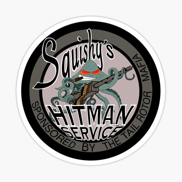 Artikel-Vorschau von Squishys Auftragsmörder-Dienst, designt und verkauft von Rotorhead Designs.