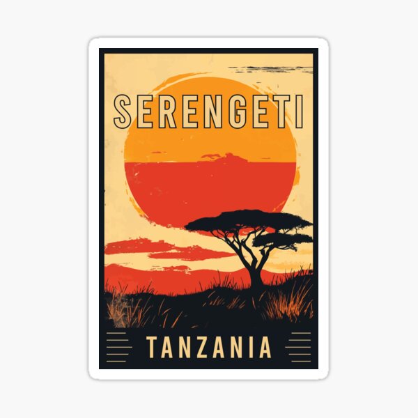Item preview, Explore Iconic Wildlife Paradise Serengeti in Tanzania - Travel Art designed and sold by turtlestart.