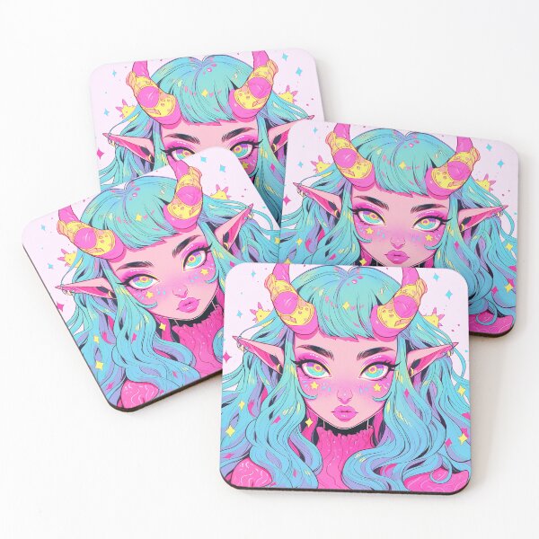 Item preview, Kawaii Sparkle Demon Anime Girl designed and sold by bubblegoth.
