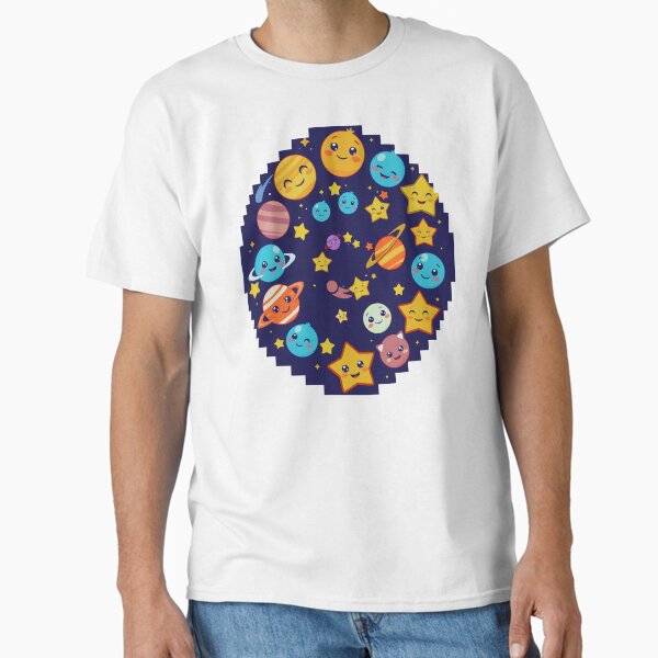 Item preview, Cute Solar System Design - Smiling Planets and Stars  designed and sold by likeforcode.