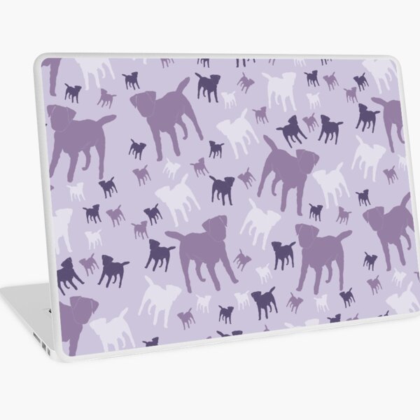 Border Terriers Gifts for Dog Lovers Shades of Lilac Silhouette Laptop Skin