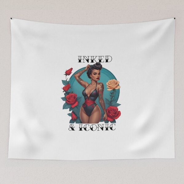 Item preview, Retro Vintage Pinup Woman Girl for Tattoo Lovers designed and sold by Apotheosis by Irie Meraki.