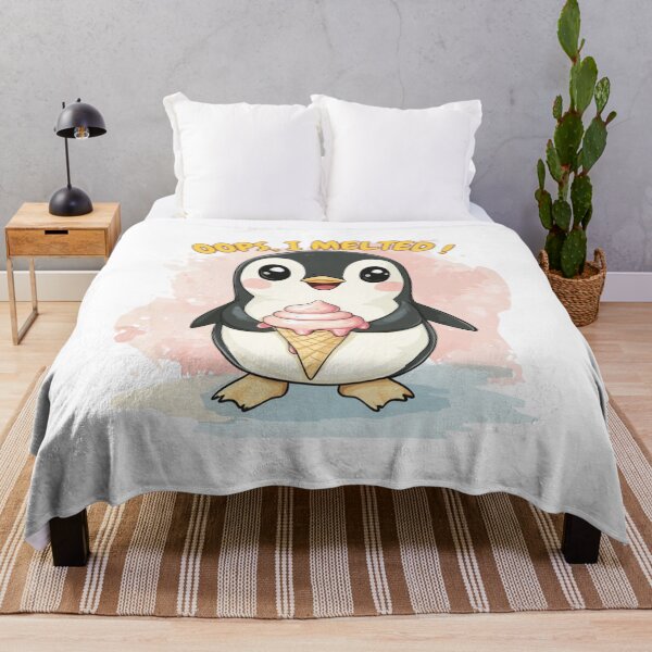 Item preview, Oops I Melted Penguin with Ice Cream – Cute Kawaii Sticker, Funny Gen Z Tee with Melting Ice Cream Design designed and sold by Zentuary.