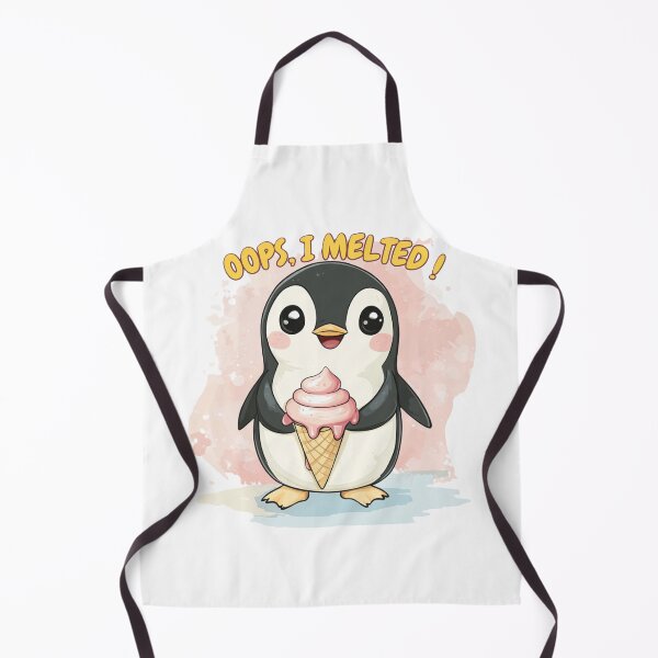 Item preview, Oops I Melted Penguin with Ice Cream – Cute Kawaii Sticker, Funny Gen Z Tee with Melting Ice Cream Design designed and sold by Zentuary.
