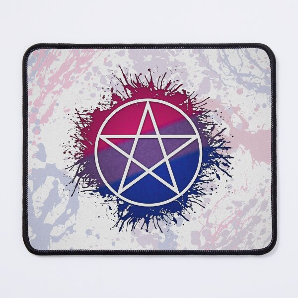 Item preview, Paint Splatter Bisexual Pride Pentacle Symbol designed and sold by LiveLoudGraphic.