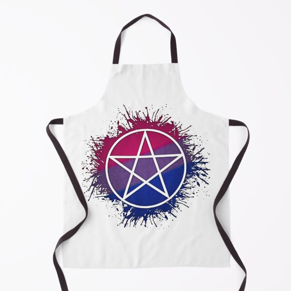 Item preview, Paint Splatter Bisexual Pride Pentacle Symbol designed and sold by LiveLoudGraphic.