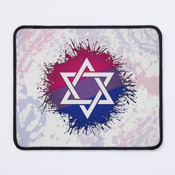 Item preview, Paint Splatter Bisexual Pride Star of David Symbol designed and sold by LiveLoudGraphic.