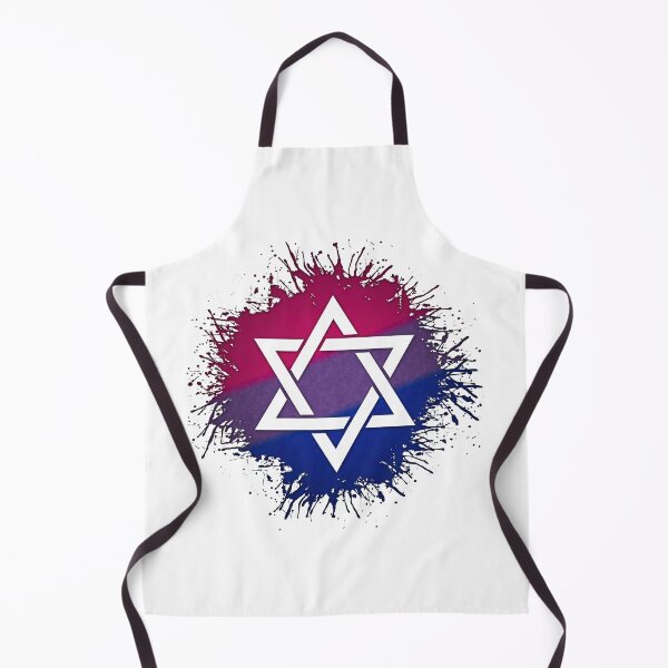 Item preview, Paint Splatter Bisexual Pride Star of David Symbol designed and sold by LiveLoudGraphic.