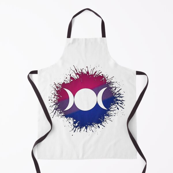 Item preview, Paint Splatter Bisexual Pride Flag Triple Goddess Moon designed and sold by LiveLoudGraphic.