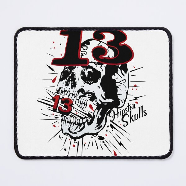 Item preview, 13 series skull hipster skulls old school number tattoo designed and sold by Achille3777.