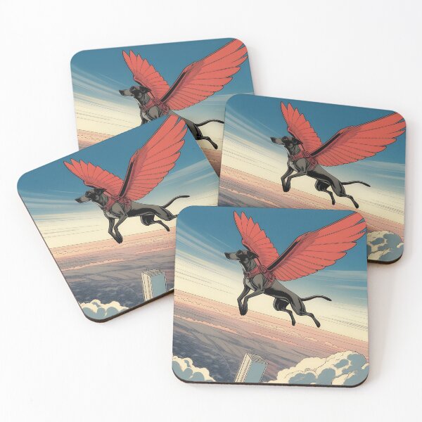 Item preview, Winged Dog Flying 2  designed and sold by ToadfreakMcGee123.
