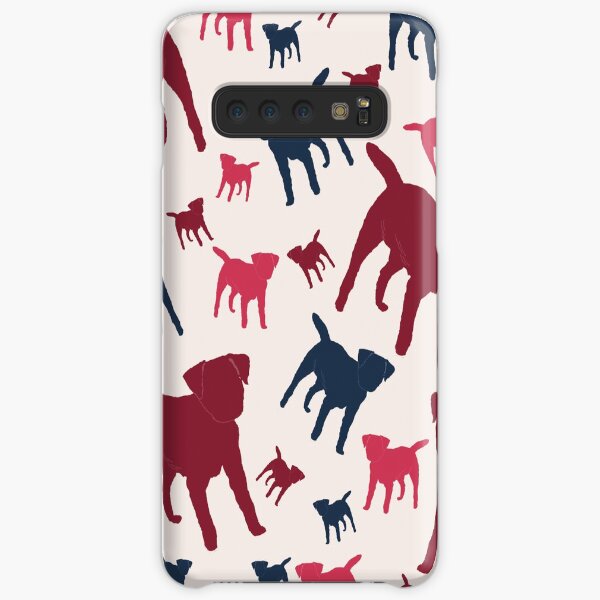 Border Terrier Gifts for Dog Lovers Deep Red, Cream & Navy Silhouette Samsung Galaxy Snap Case