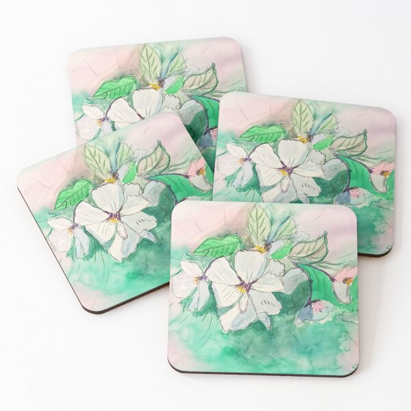Item preview, White Flowers Watercolour Painting designed and sold by angel1.