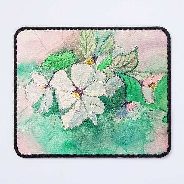 Item preview, White Flowers Watercolour Painting designed and sold by angel1.