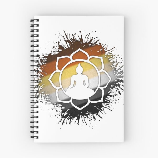 Item preview, Paint Splatter Gay Bear Pride Flag Lotus Symbol designed and sold by LiveLoudGraphic.