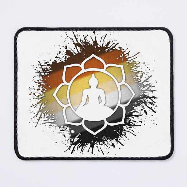 Item preview, Paint Splatter Gay Bear Pride Flag Lotus Symbol designed and sold by LiveLoudGraphic.