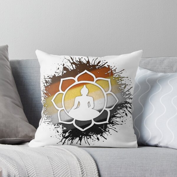 Item preview, Paint Splatter Gay Bear Pride Flag Lotus Symbol designed and sold by LiveLoudGraphic.
