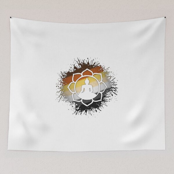 Item preview, Paint Splatter Gay Bear Pride Flag Lotus Symbol designed and sold by LiveLoudGraphic.