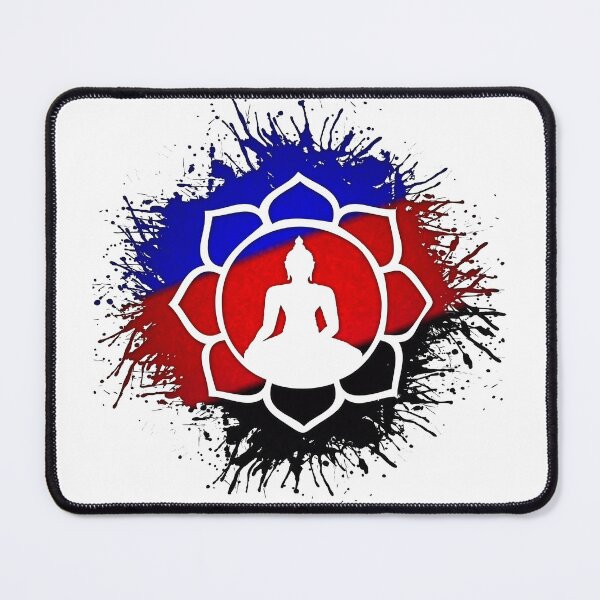 Item preview, Paint Splatter Polyamory Pride Flag Lotus Symbol designed and sold by LiveLoudGraphic.