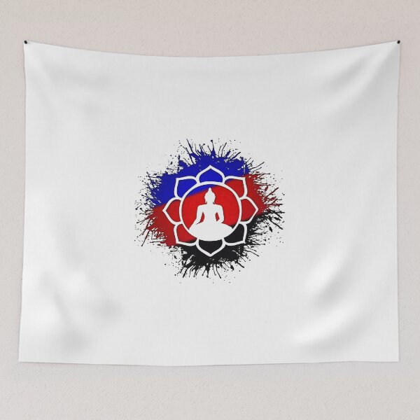 Item preview, Paint Splatter Polyamory Pride Flag Lotus Symbol designed and sold by LiveLoudGraphic.