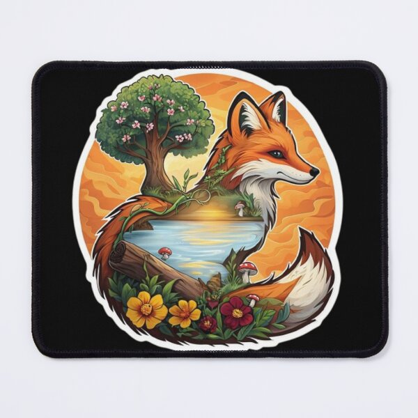 Item preview, Enchanted Fox Landscape Art designed and sold by MaciejCraft.