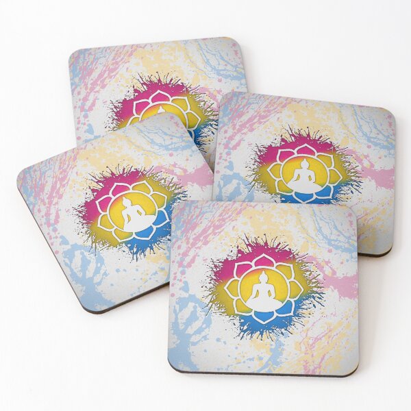 Item preview, Paint Splatter Pansexual Pride Lotus Symbol designed and sold by LiveLoudGraphic.