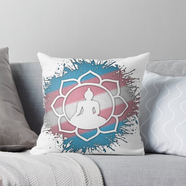 Item preview, Paint Splatter Transgender Pride Flag Lotus Symbol designed and sold by LiveLoudGraphic.