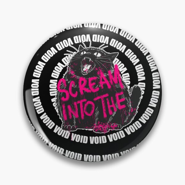 Item preview, Chonky Black Cat Screaming Into the Void designed and sold by KilkennyCat Art.