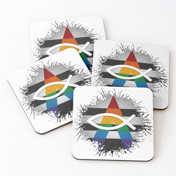 Item preview, Paint Splatter LGBT Ally Pride Flag Fish Symbol designed and sold by LiveLoudGraphic.