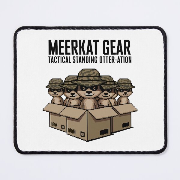 Item preview, Meerkat Gear – Tactical Standing Otter-ation Pixel Art designed and sold by NaturePixel.