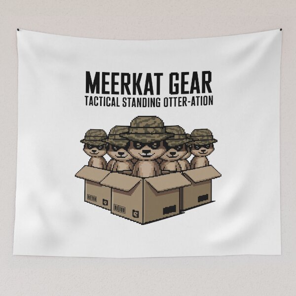 Item preview, Meerkat Gear – Tactical Standing Otter-ation Pixel Art designed and sold by NaturePixel.