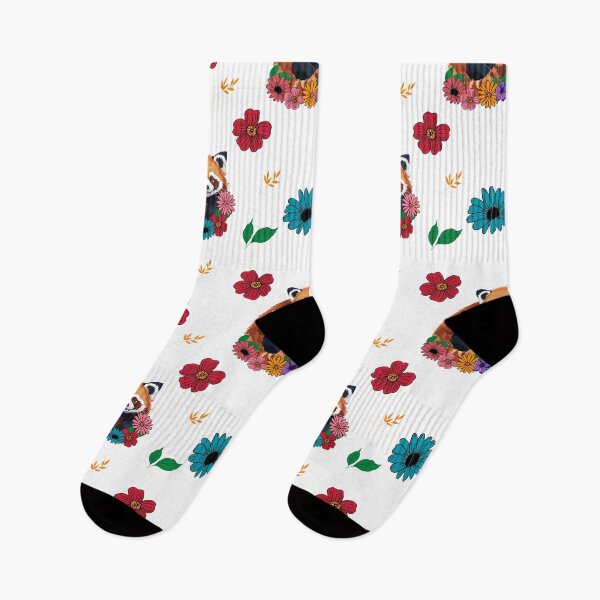 Item preview, Red panda with flowers  designed and sold by SlothPrints.