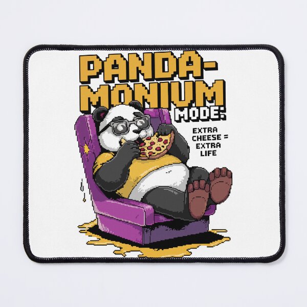 Item preview, Pandamonium Mode – Lazy Panda Gamer Pixel Art designed and sold by NaturePixel.