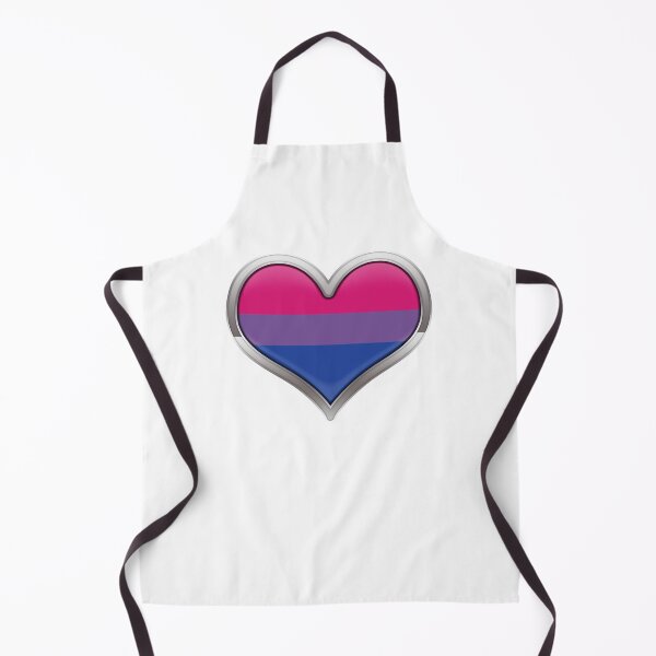 Item preview, Large Bisexual Pride Flag Colored Heart with Chrome Frame designed and sold by LiveLoudGraphic.