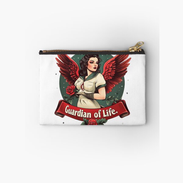 Item preview, Tattoo-Inspired Nurse Design with Angel Wings and Rose designed and sold by ArtPetrenko90.