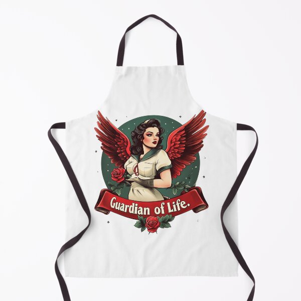 Item preview, Tattoo-Inspired Nurse Design with Angel Wings and Rose designed and sold by ArtPetrenko90.
