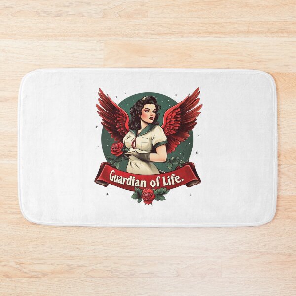 Item preview, Tattoo-Inspired Nurse Design with Angel Wings and Rose designed and sold by ArtPetrenko90.