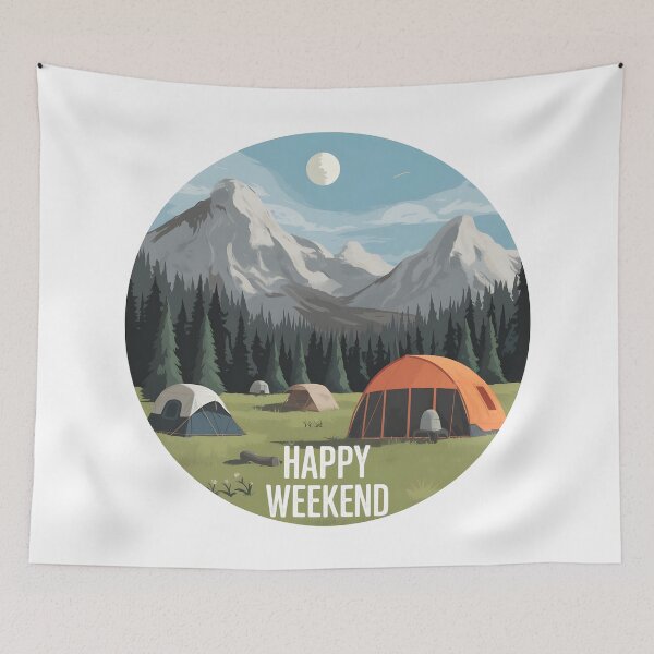 Item preview, Happy Weekend designed and sold by PrintLabStudio.